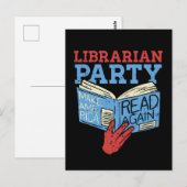 Books - The Librarian Party Book Lover Gift ポストカード (正面/裏面)