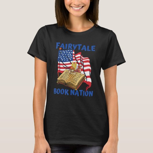 Books Us Flag Bookworm Librarian  Writer Novel Boo Tシャツ (正面)