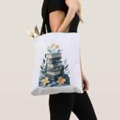 Books whit flowers - tote bag トートバッグ (クローズアップ)