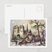 Booksellers, Notre Dame，パリ，フランス ポストカード (正面/裏面)