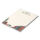 Bookshelf & Apple Personalized Teacher Notepad ノートパッド (回転)