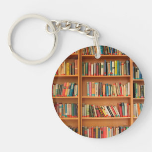 Bookshelf Books Library Bookworm読's キーホルダー