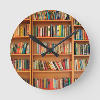 Bookshelf Books Library Bookworm読's ラウンド壁時計