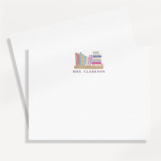Bookshelf Teacher Note Card Gift for Teacher  招待状