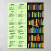 Bookshelves Design 2026 Calendar Poster ポスター (正面)