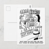 Bookshop Customer asks Shopkeeper a Question ポストカード (正面/裏面)