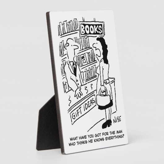 Bookshop Customer Shopkeeper頼質問 フォトプラーク (側面)