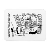 Bookshop Customer Shopkeeper頼質問 マグネット (横)