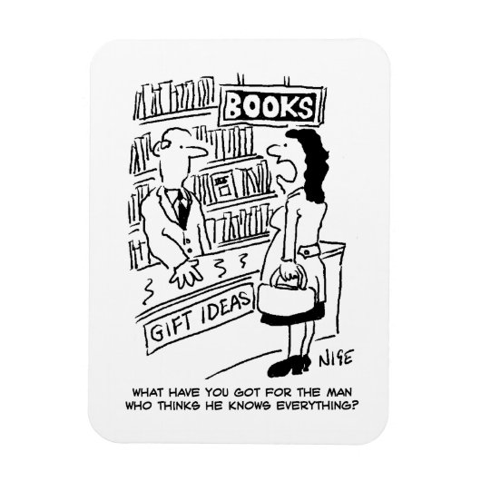 Bookshop Customer Shopkeeper頼質問 マグネット (縦)