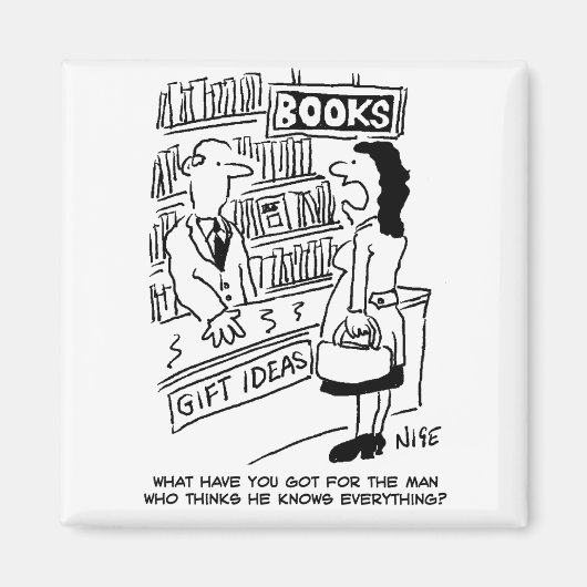 Bookshop Customer Shopkeeper頼質問 マグネット (正面)