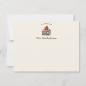 Bookstack and Apple Personalized School Teacher  ノートカード (正面)