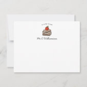 Bookstack and Apple Personalized Teacher ノートカード (正面)