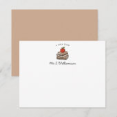 Bookstack and Apple Personalized Teacher ノートカード (正面/裏面)