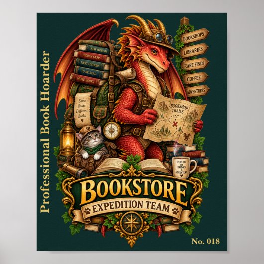 Bookstore Expedition Team | 本のドラゴン協会 ポスター (正面)