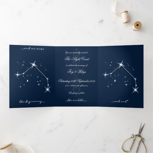 BookTok Romantacy Wedding Invite - Aries 三つ折り招待状 (内部)