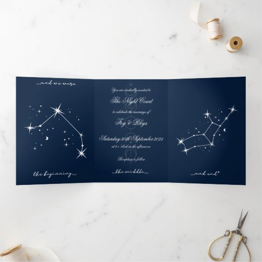 BookTok Romantacy Wedding Invite - Aries/《星座》乙女座 三つ折り招待状 (内部)