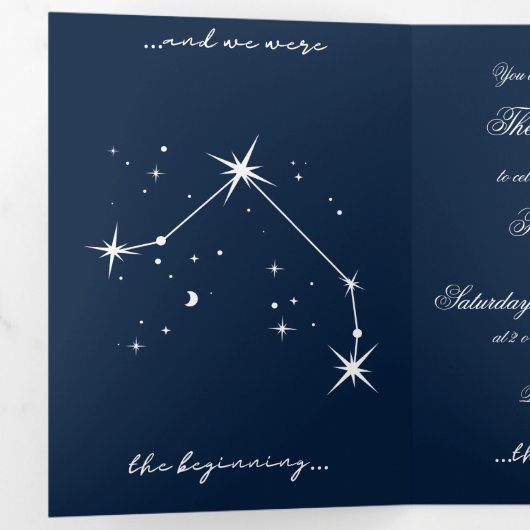 BookTok Romantacy Wedding Invite - Aries/蠍座 三つ折り招待状 (内部最初)