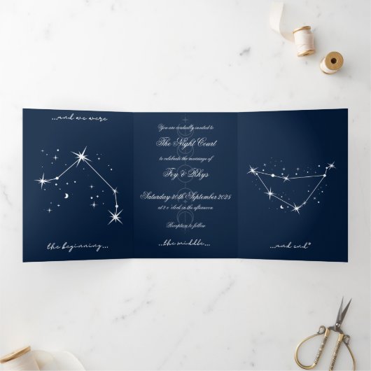 BookTok Romantacy Wedding Invite - Aries/Cap 三つ折り招待状 (内部)