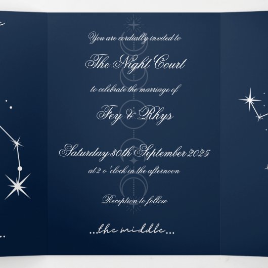 BookTok Romantacy Wedding Invite - Aries/Libra 三つ折り招待状 (内部中)