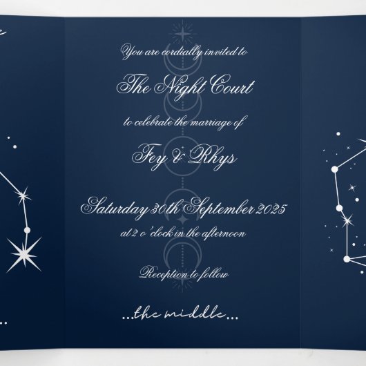 BookTok Romantacy Wedding Invite - Aries/Sgr 三つ折り招待状 (内部中)