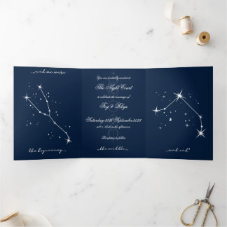 BookTok Romantacy Wedding Invite - Taurus/Aries 三つ折り招待状