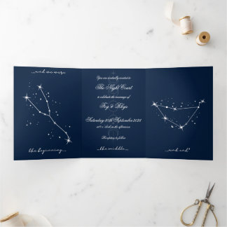BookTok Romantacy Wedding Invite - Taurus/Cap 三つ折り招待状