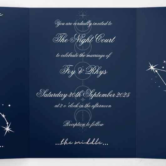 BookTok Romantacy Wedding Invite - Taurus/Cap 三つ折り招待状 (内部中)