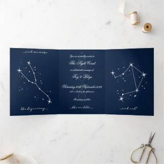 BookTok Romantacy Wedding Invite - Taurus/Libra 三つ折り招待状