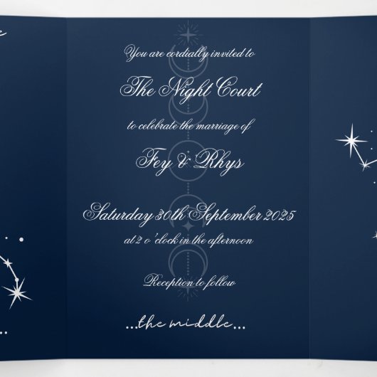 BookTok Romantacy Wedding Invite - Taurus/Libra 三つ折り招待状 (内部中)