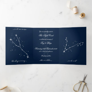 BookTok Romantacy Wedding Invite - Taurus/Pisces 三つ折り招待状