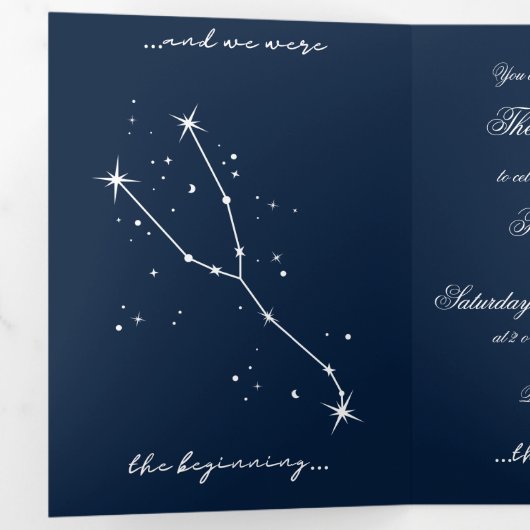 BookTok Romantacy Wedding Invite - Taurus/Sgr 三つ折り招待状 (内部最初)
