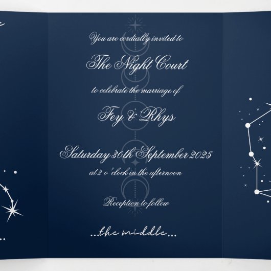 BookTok Romantacy Wedding Invite - Taurus/Sgr 三つ折り招待状 (内部中)