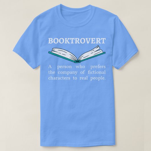 Booktrovert定義IIブックラバー Tシャツ (デザイン正面)
