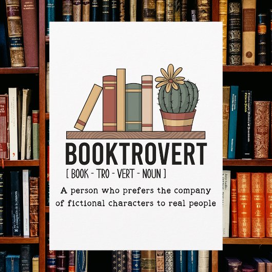 Booktrovert辞書定義ブック ポストカード