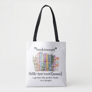 「Booktrovert」の定義 トートバッグ