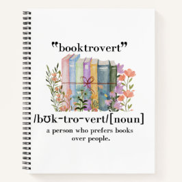 「Booktrovert」の定義 ノートブック