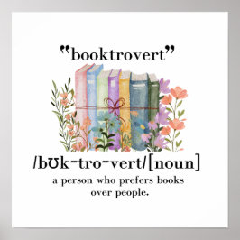 「Booktrovert」の定義 ポスター