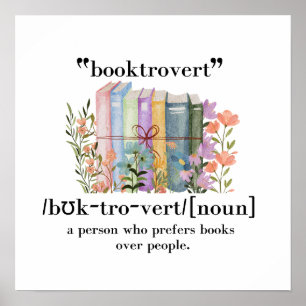 「Booktrovert」の定義 ポスター