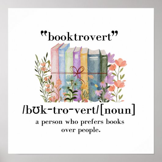 「Booktrovert」の定義 ポスター (正面)