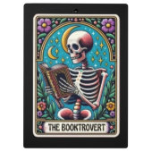 Booktrovert タロットカード | 骨の本の読み手 クリップボード (裏面)