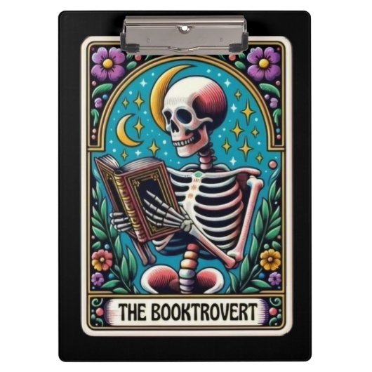 Booktrovert タロットカード | 骨の本の読み手 クリップボード (正面)