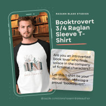 Booktrovert 3/4ラグランスリーブTシャツ