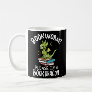 Bookwormお願い私は本のドラゴン – 本 コーヒーマグカップ