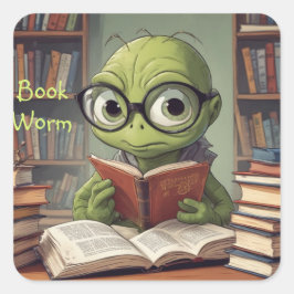 Bookwormシール スクエアシール