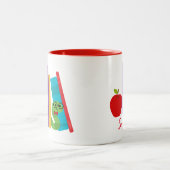 Bookwormブックラバーガール名 ツートーンマグカップ (中央)