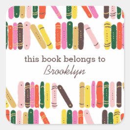 Bookwormブックラベル スクエアシール