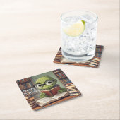 Bookworm誕生日 スクエアペーパーコースター (インサイチュ)