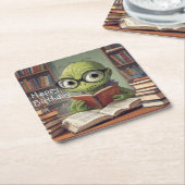 Bookworm誕生日 スクエアペーパーコースター (アングル)