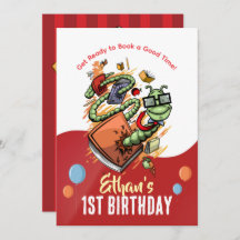 Bookworm誕生日Bash招待状