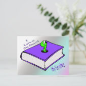 Bookworm 4th Grader – 私は学校が大好き ポストカード (スタンド正面)